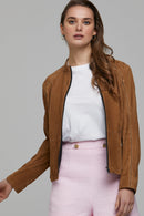 Riva Women's Suede Leather Jacket | Derimod