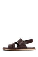 Men's Brown Leather Sandals | Derimod