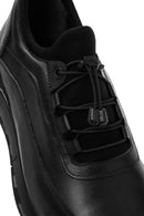 Men's Black Lace-up Leather Sneaker | Derimod