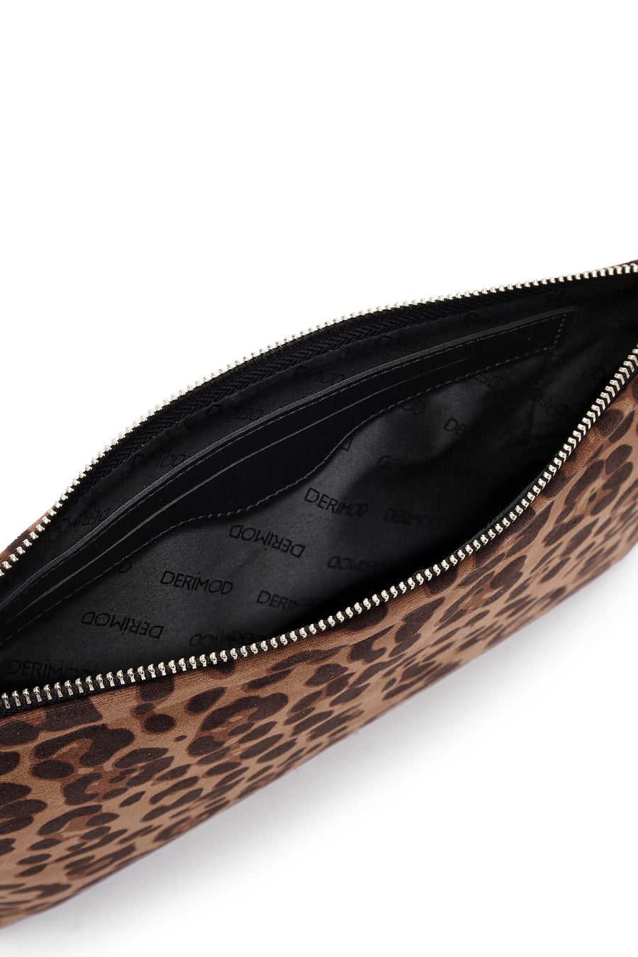 Women's Leopard Long Strap Suede Clutch Bag