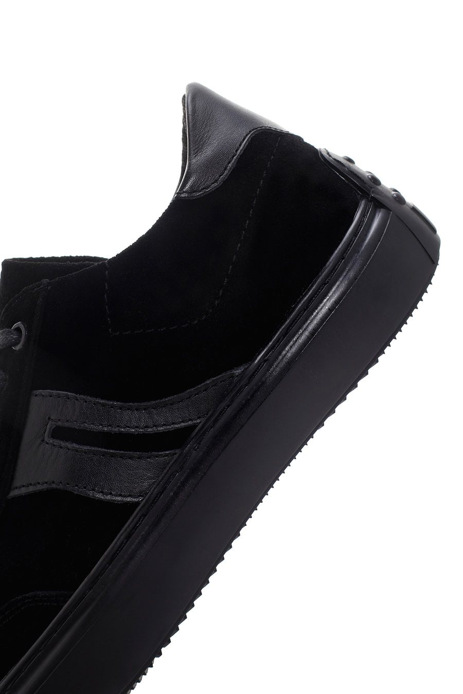 Men's Black Suede Leather Sneaker