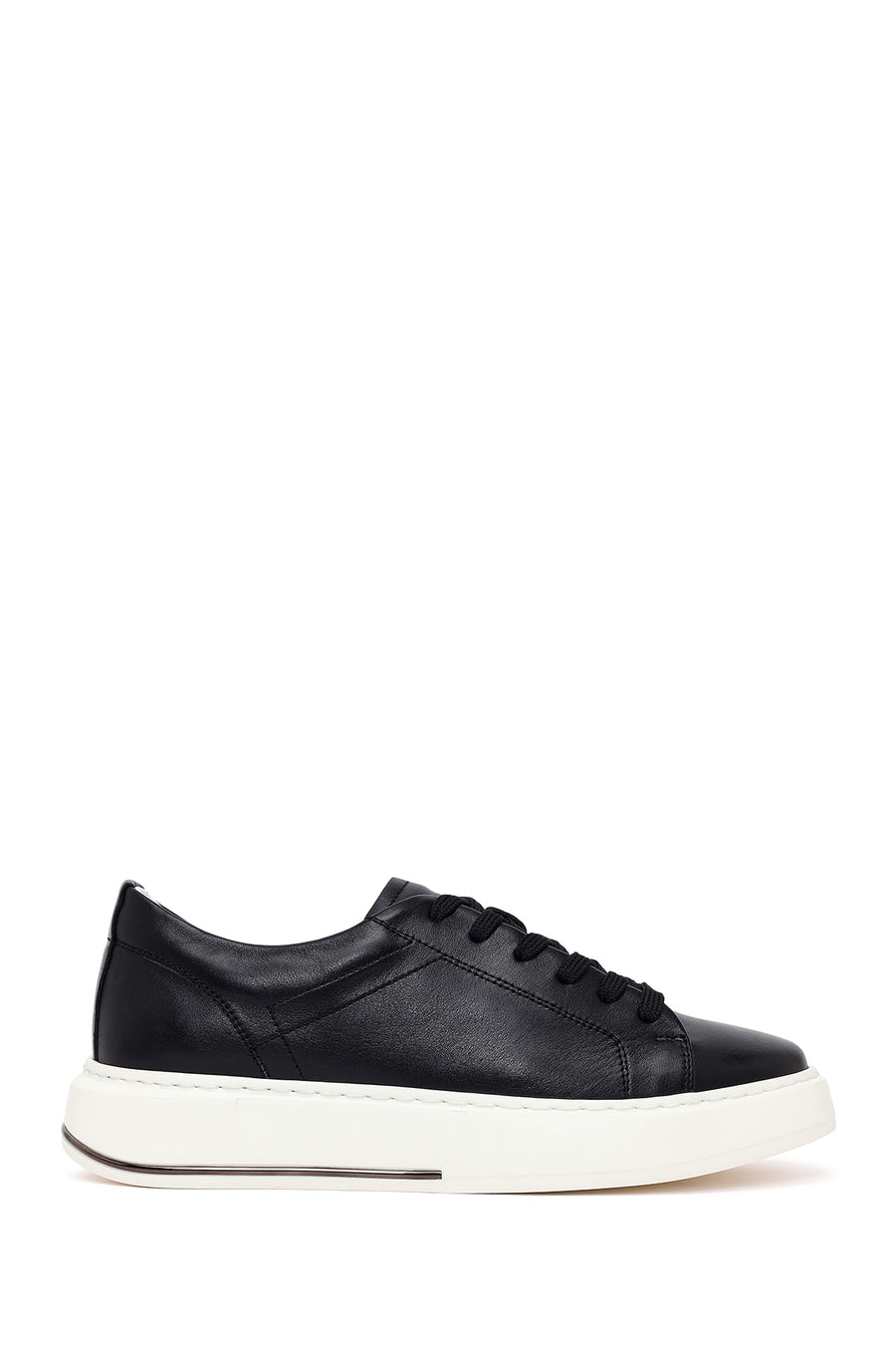 Male Black Lace-Up Leather Sneaker 26SFD612118 | Derimod