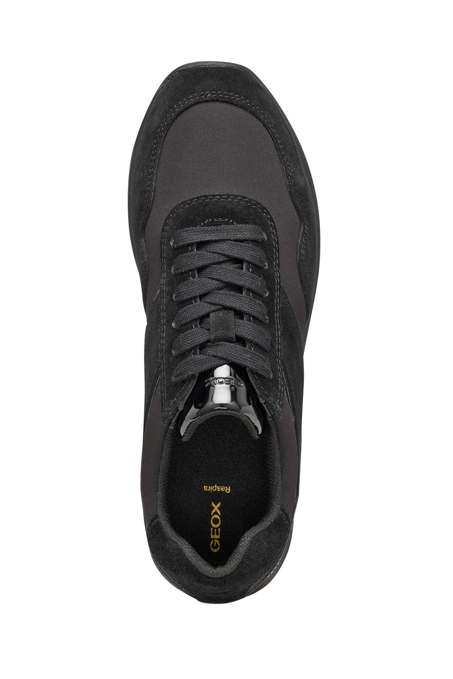 Geox Kadın Siyah D Runntıx A - Nylon+Suede Bağcıklı Kalın Tabanlı Kumaş Sneaker