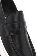 Men's Black Sport Leather Loafer | Derimod