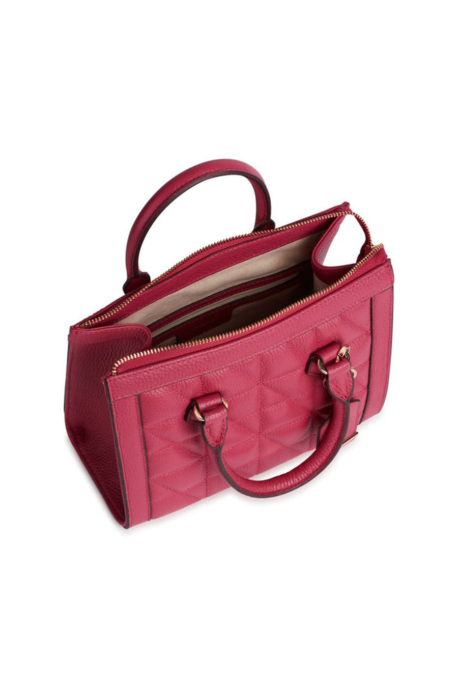Geox Women's Red Olympiy Long Strap Quilted Leather Handbag