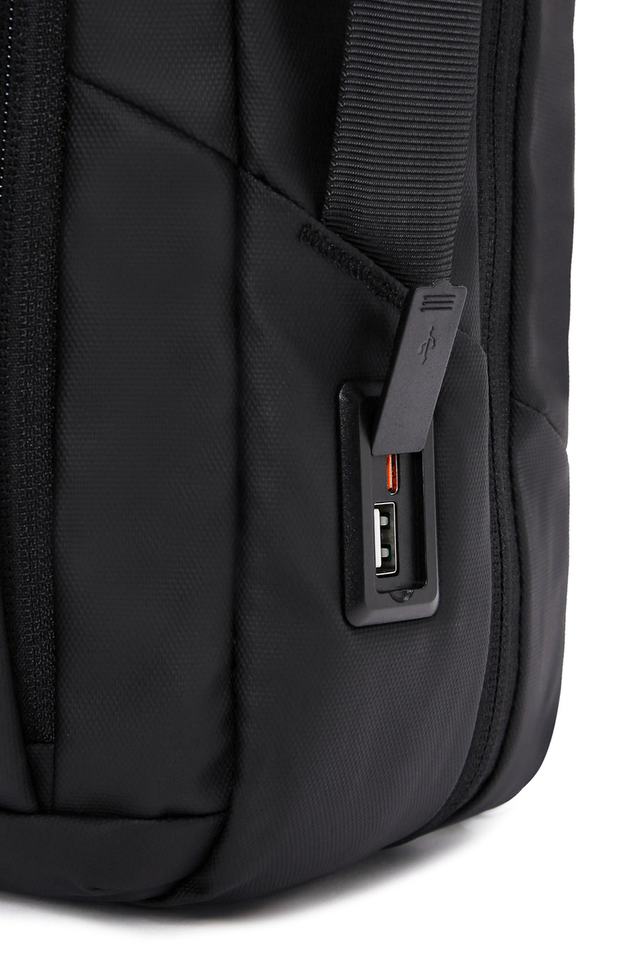 D-Pack Unisex Black Technological Fabric Backpack
