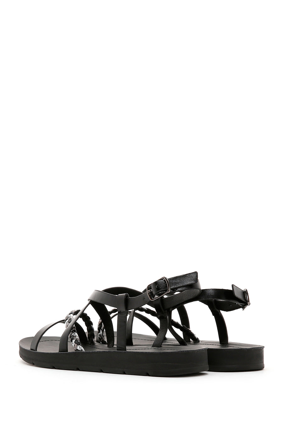 Women's Black Ankle Strap Sandals