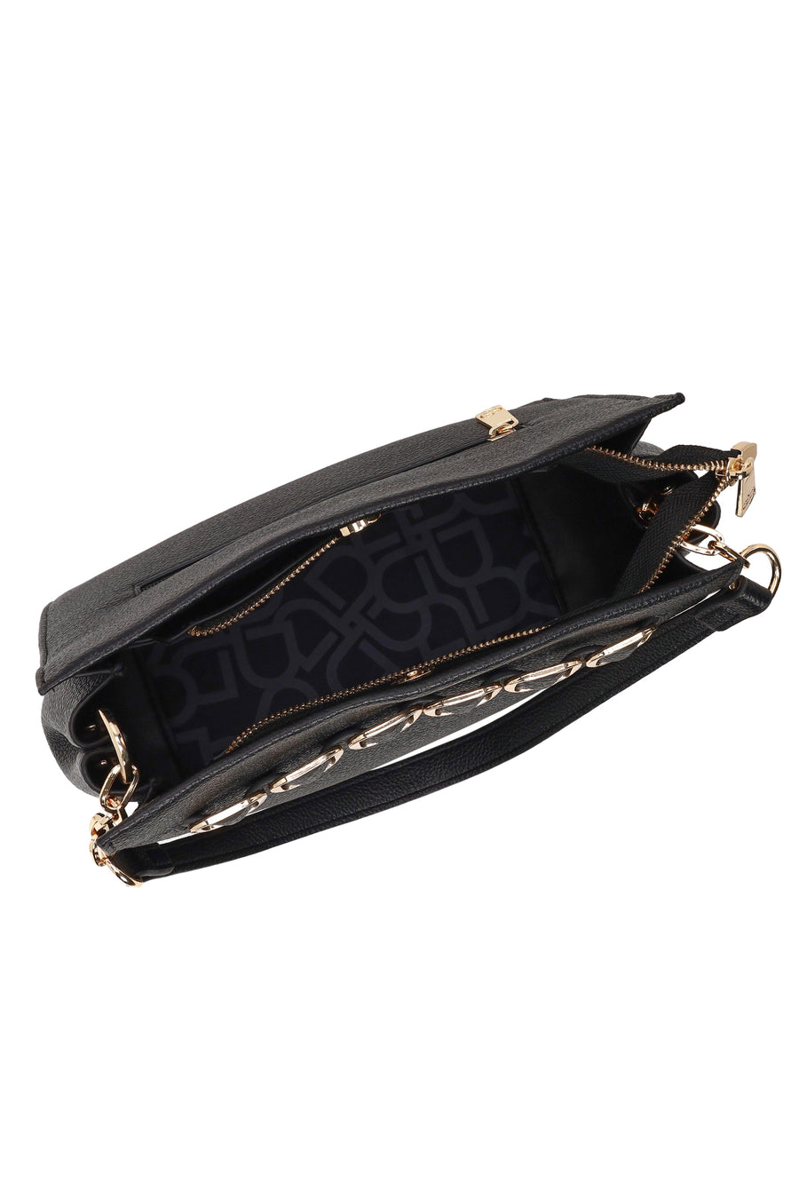 Woman Black Long-Strap Classic Shoulder Bag