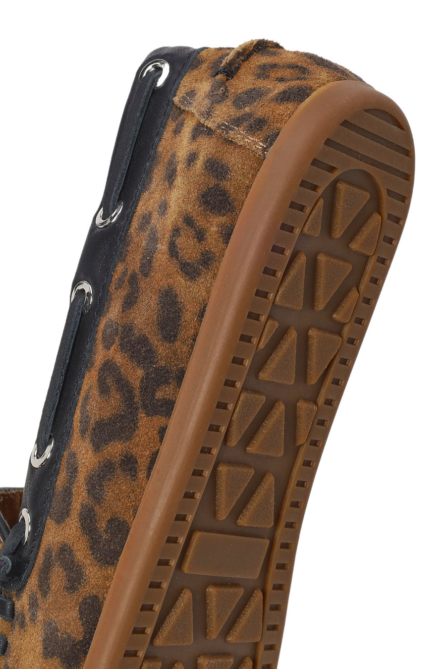 Kadın Leopar Desenli Süet Deri Loafer