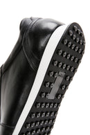 Men's Black Leather Sneaker | Derimod