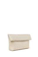 Woman Beige Braided Clutch Bag | Derimod