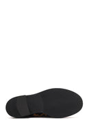 Women's Leopard Leather Masculine Loafer | Derimod
