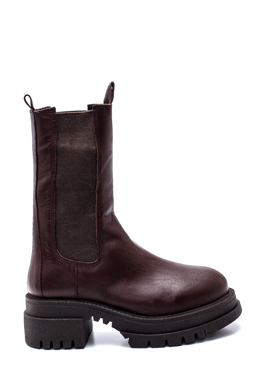 Women's Leather Long Chelsea Boots 21WFD183718 | Derimod
