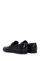 Men's Black Leather Printed Classic Loafer | Derimod