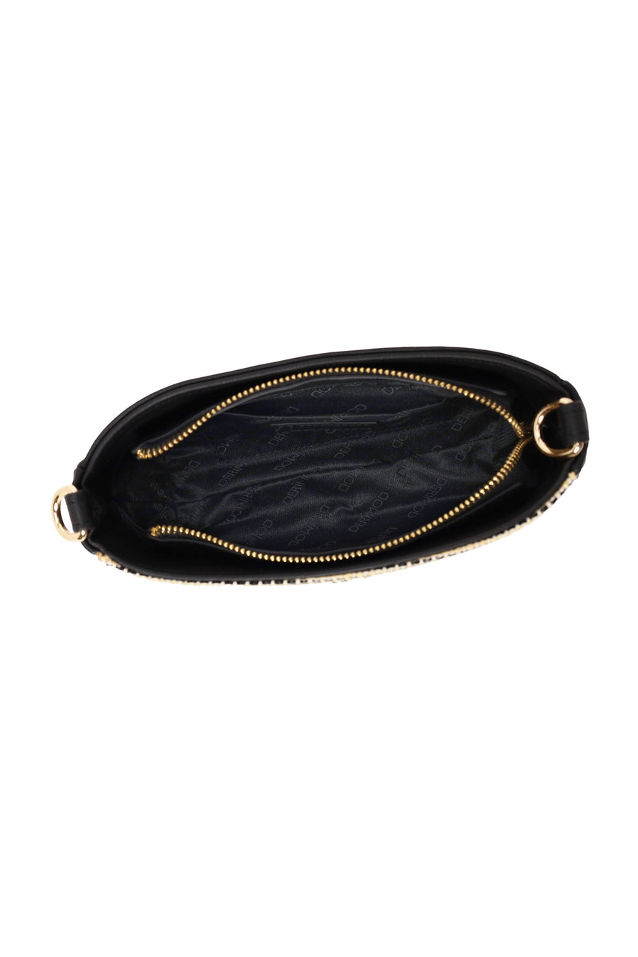 Women's Black Long Strap Straw Shoulder Bag