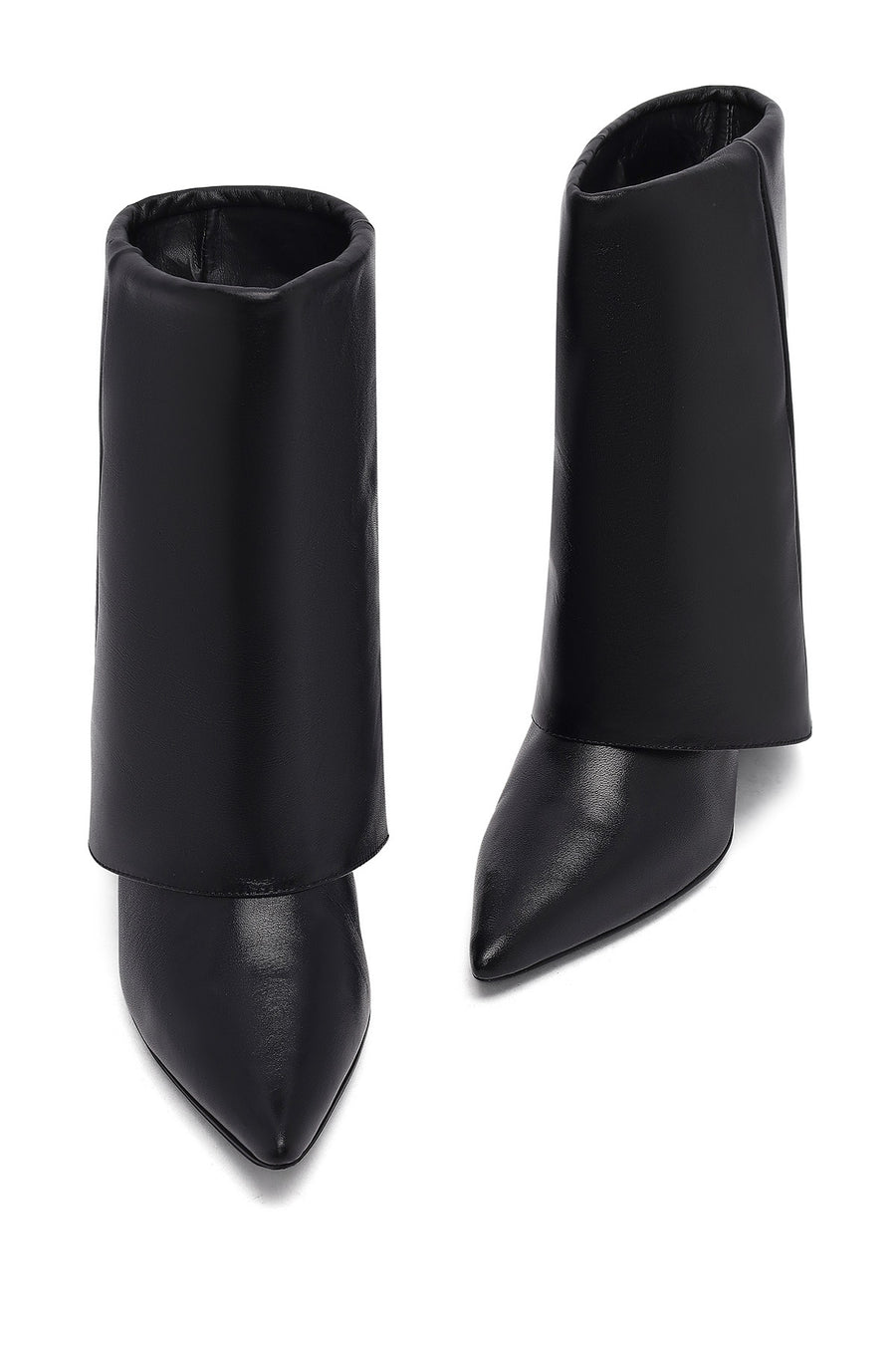 Woman Black Stiletto Heels Leather Boat