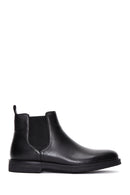 Men's Black Leather Casual Chelsea Boots | Derimod