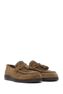 Male Tan Tasselled Suede Casual Loafer | Derimod