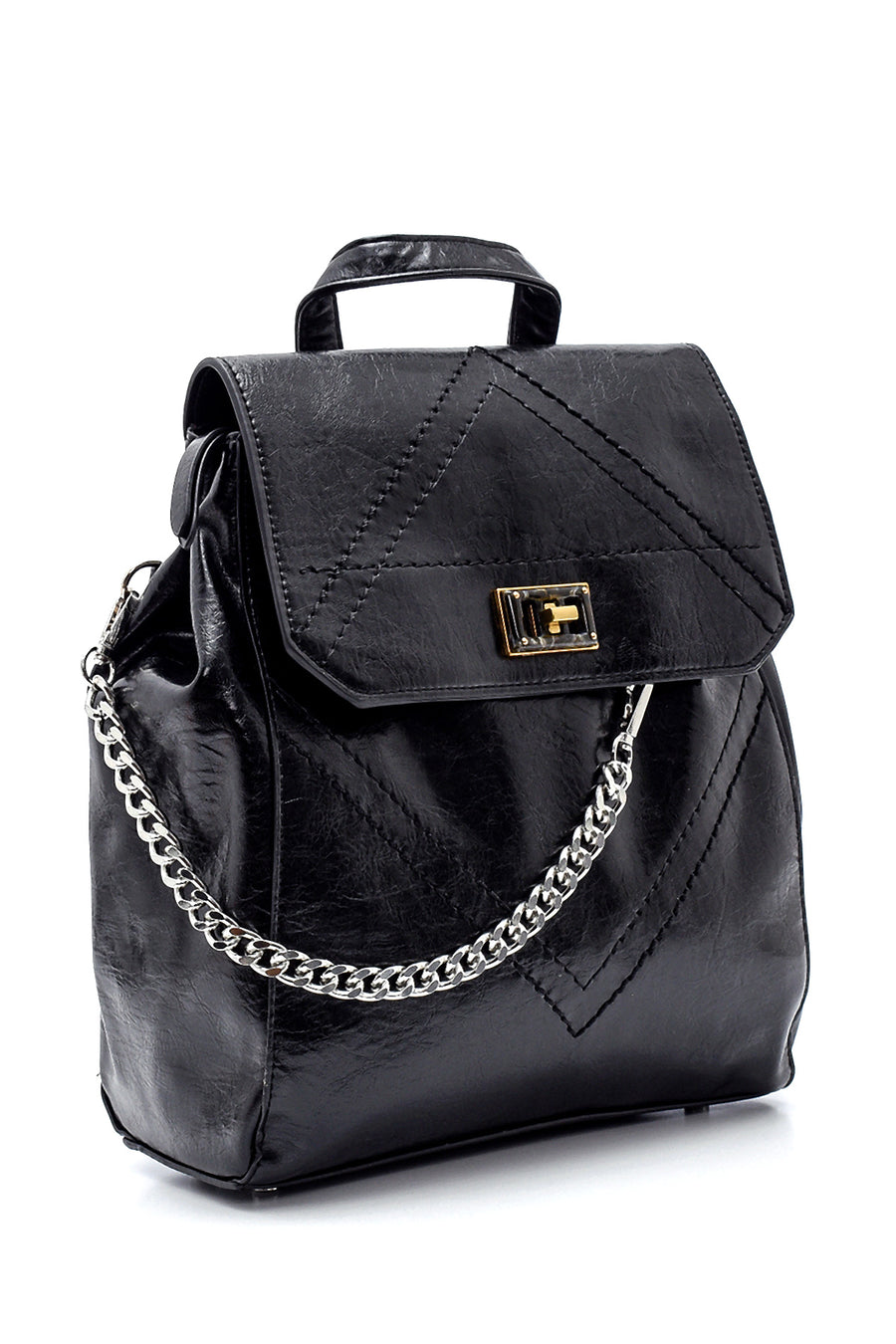 Women's Chain Detailed Backpack