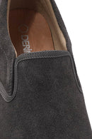 Men's Gray Nubuck Leather Casual Shoes | Derimod