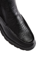 Men's Black Leather Casual Chelsea Boots | Derimod