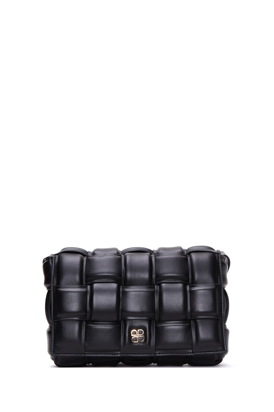 Women's Black Braided Shoulder Bag