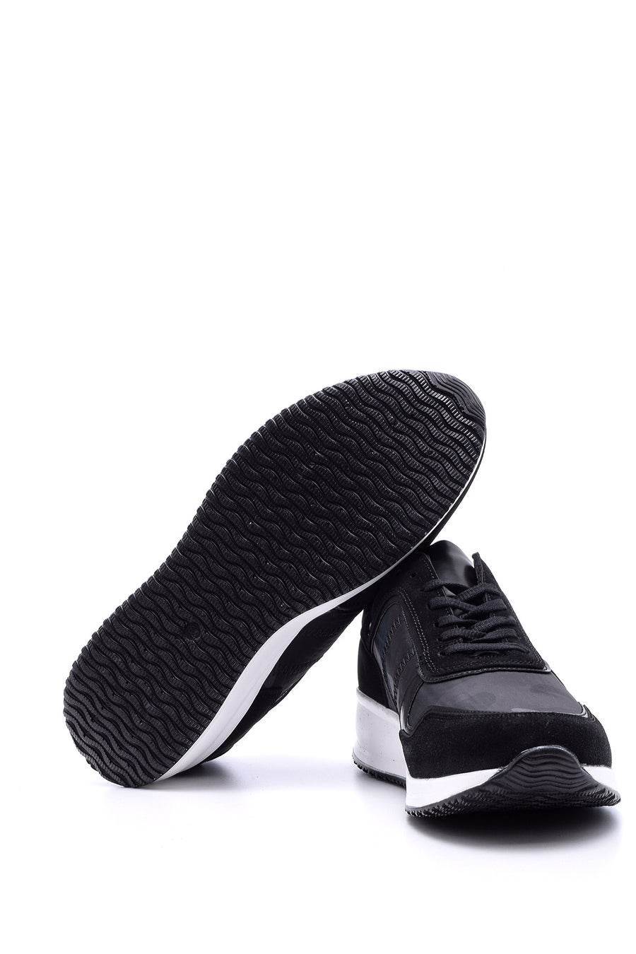 Men's High-Sole Leather Sneaker