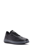 Men's Black Lace-up Leather Sneaker | Derimod