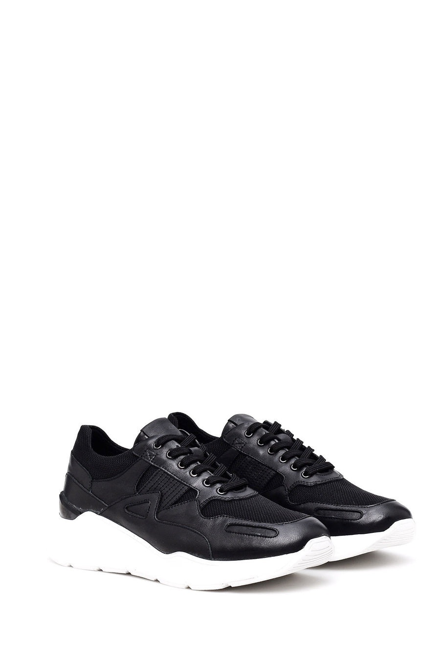 Men's High-Sole Leather Sneaker
