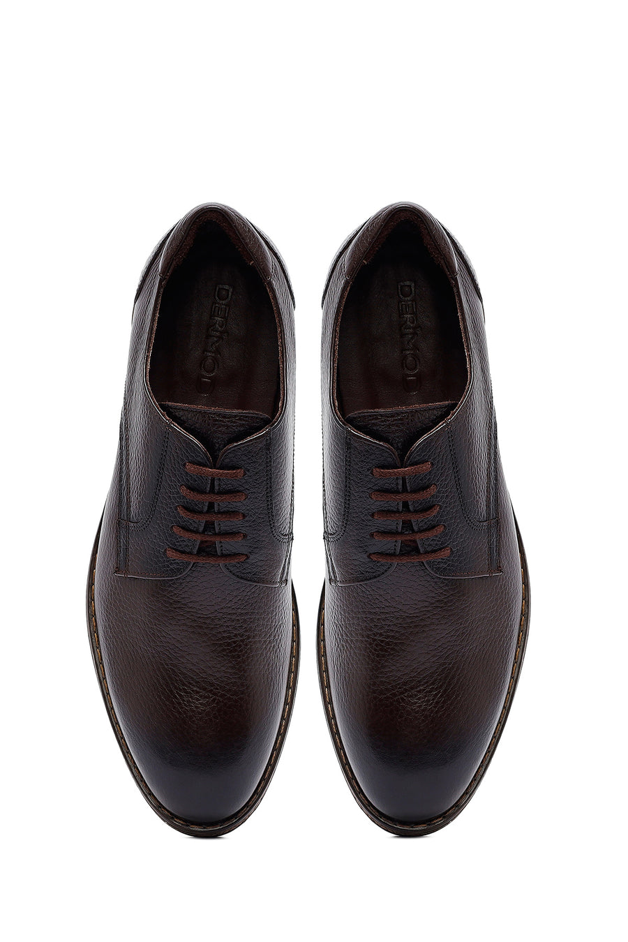 Men's Brown Lace Up Leather Casual Shoes