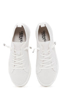 Women's Ecru Fabric Sneaker | Derimod