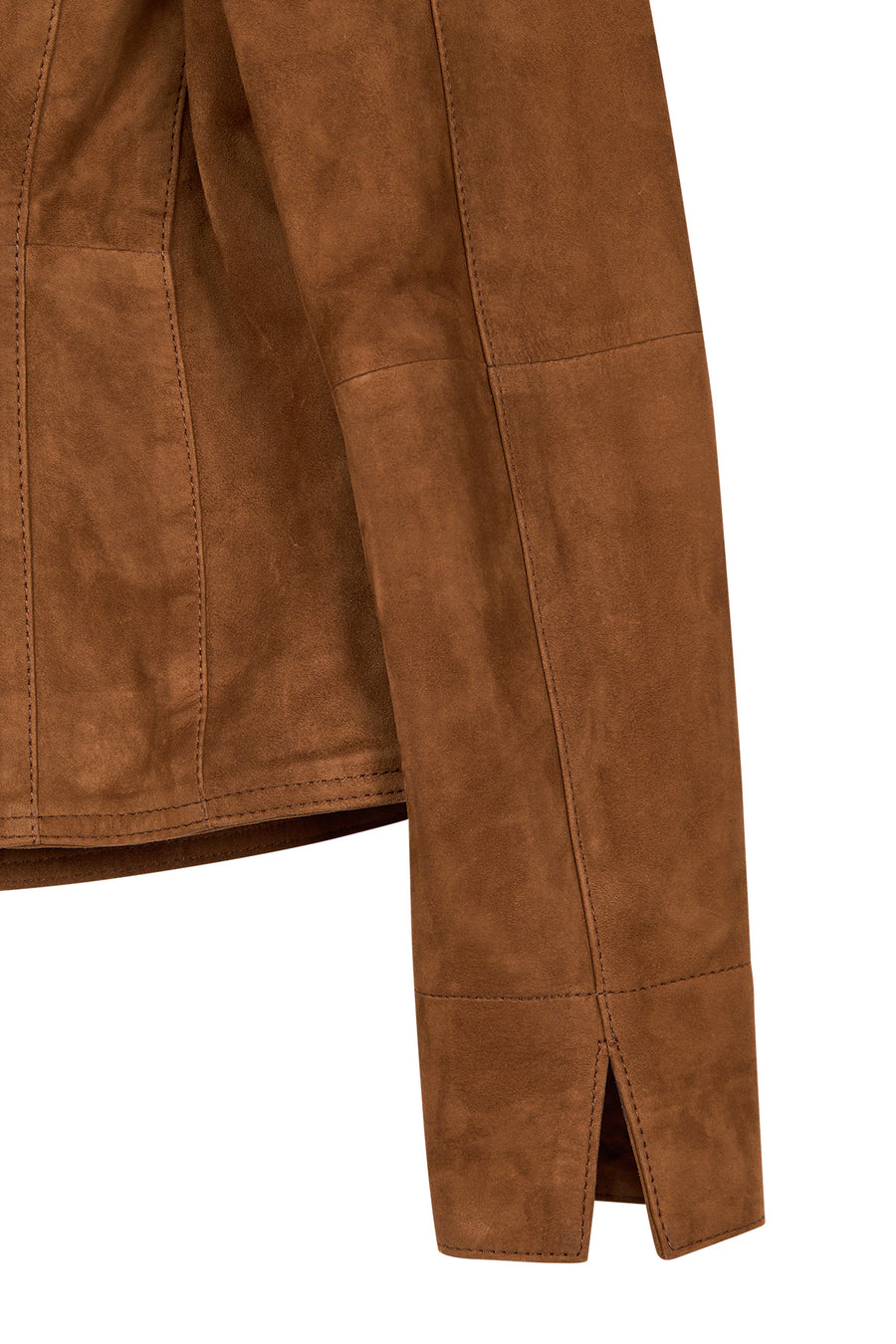 Lara Woman Camel Short Suede Leather Jacket