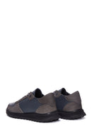 Men's Gray Leather Sneaker | Derimod