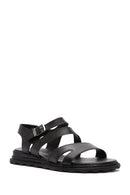 Women's Black Ankle Strap Leather Sandals | Derimod