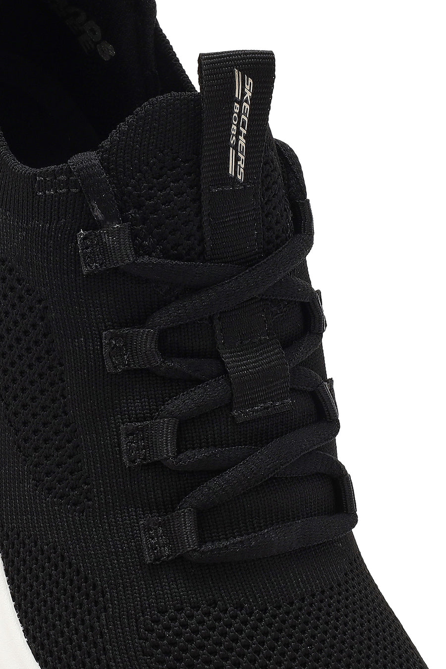Skechers Women's Black Bobs B Love-True Delight Lace-Up Chunky Sole Sneakers