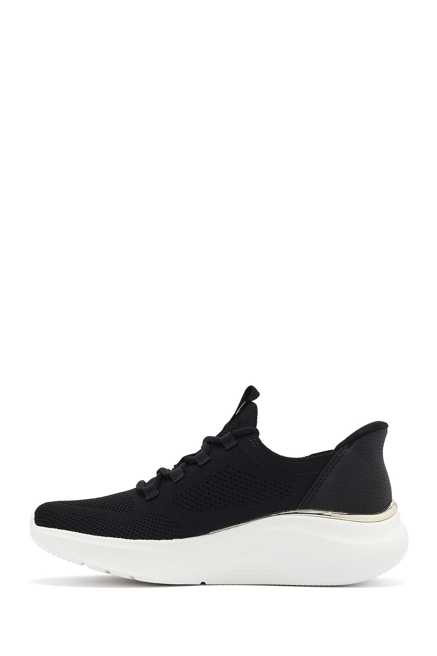 Skechers Women's Black Bobs B Love-True Delight Lace-Up Chunky Sole Sneakers