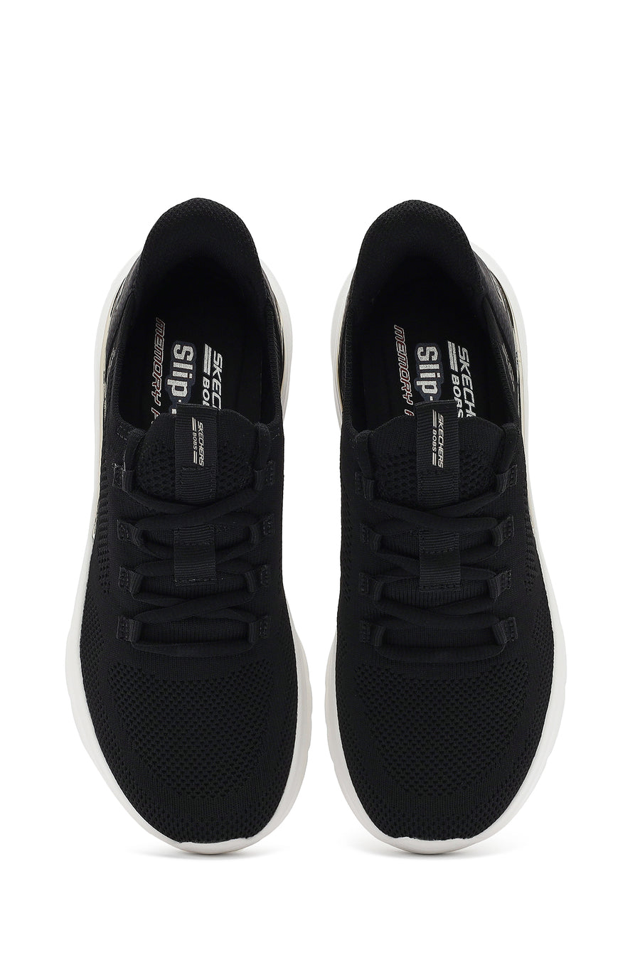 Skechers Women's Black Bobs B Love-True Delight Lace-Up Chunky Sole Sneakers