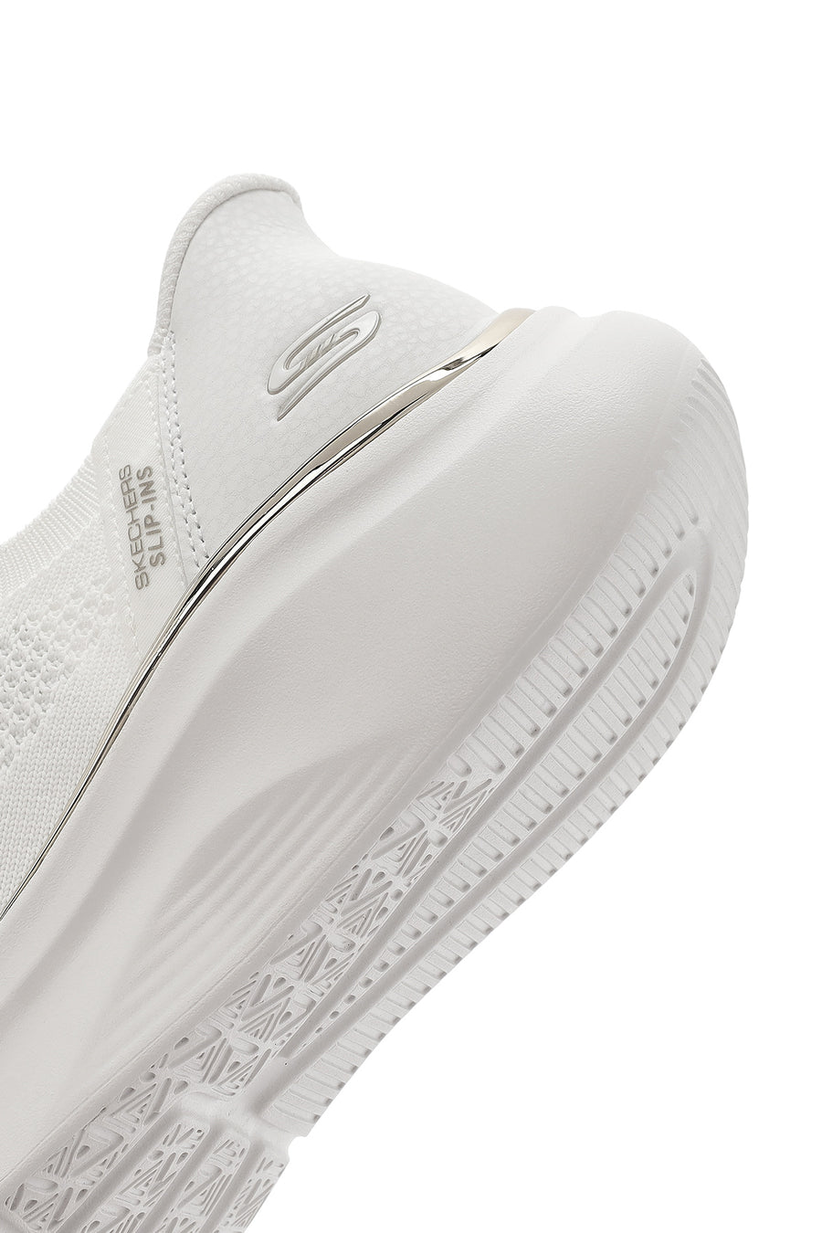 Skechers Women's White Bobs B Love - True Delight Lace-Up Chunky Sole Fabric Sneakers