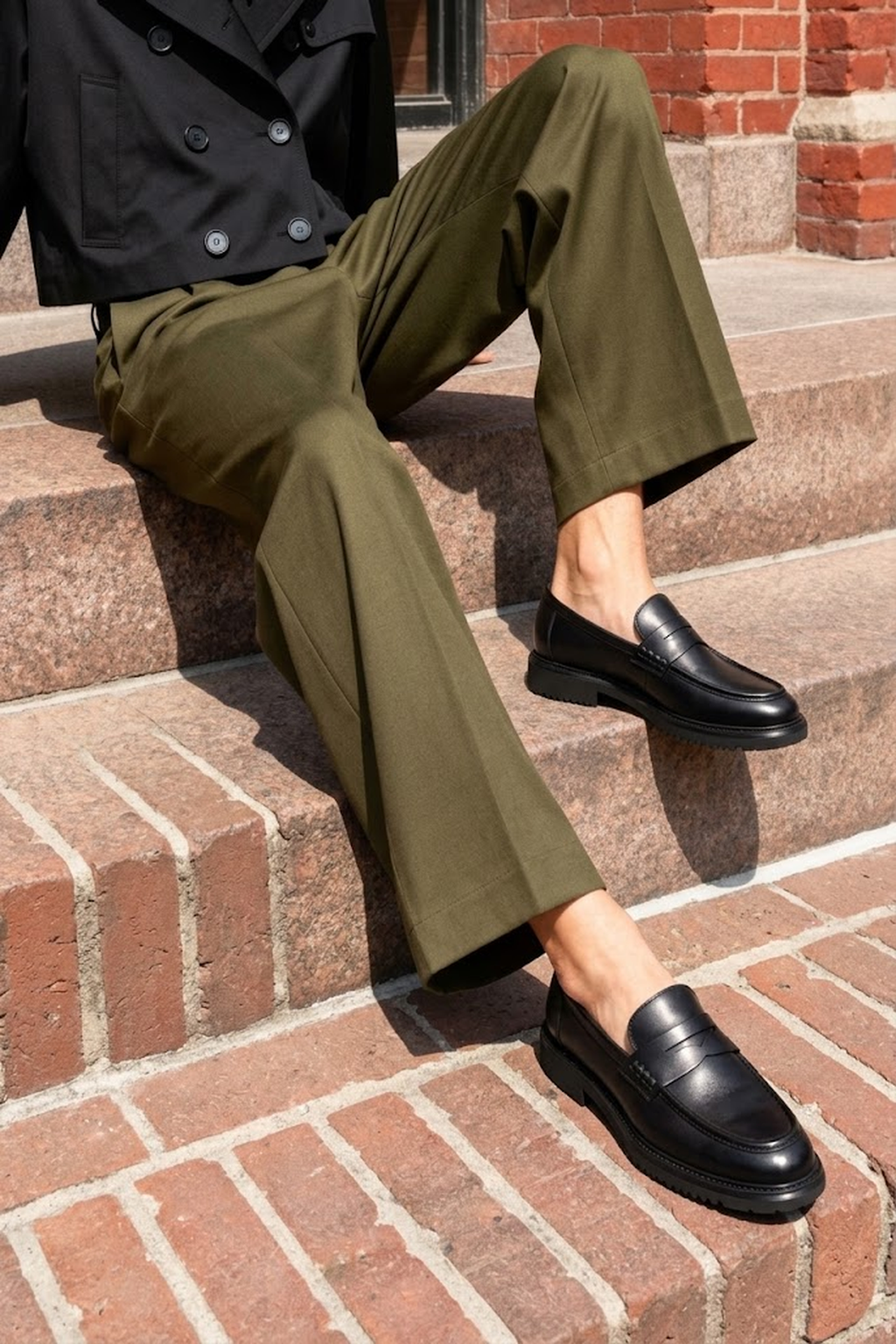 Erkek Siyah Deri Casual Loafer