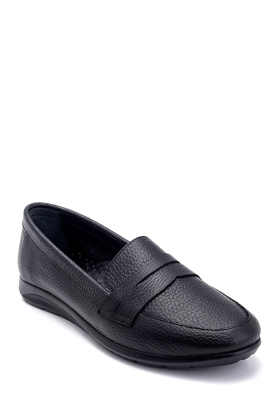 Women's Black Leather Loafer