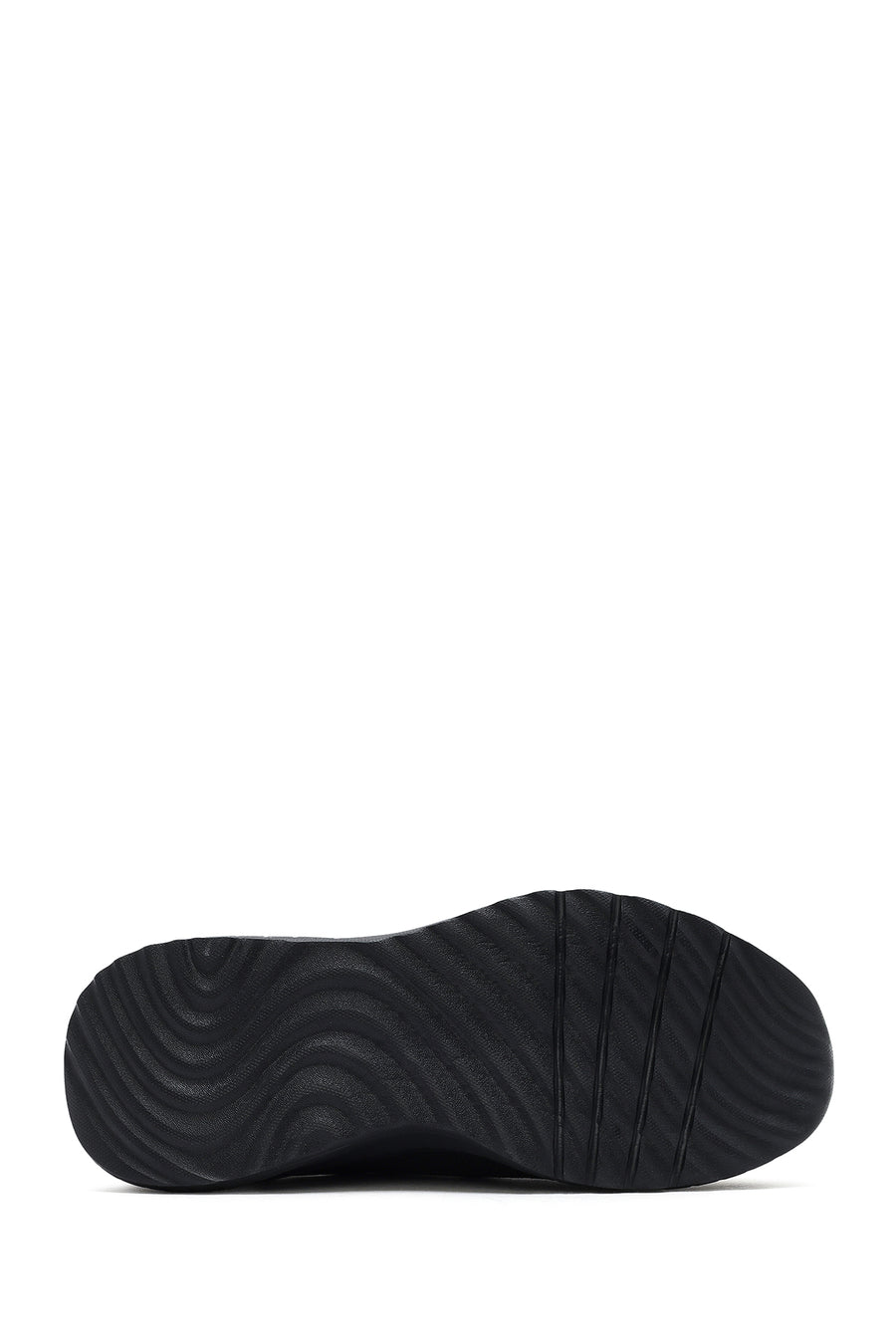 Skechers Men's Black Bobs Squad Lace-Up Thick-Soled Fabric Sneakers