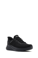 Skechers Erkek Siyah Bobs Squad Bağcıklı Kalın Tabanlı Kumaş Sneaker | Derimod