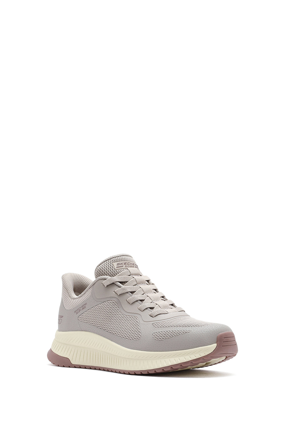 Skechers Erkek Bej Bobs Squad 4 Bağcıklı Kalın Tabanlı Kumaş Sneaker