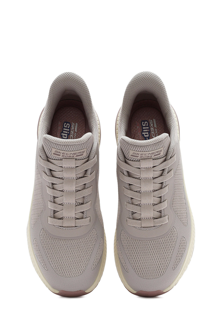 Skechers Erkek Bej Bobs Squad 4 Bağcıklı Kalın Tabanlı Kumaş Sneaker