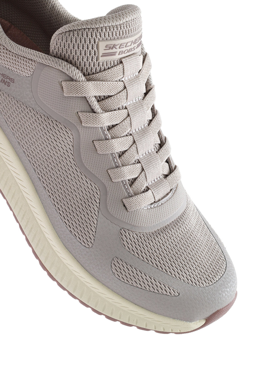 Skechers Erkek Bej Bobs Squad 4 Bağcıklı Kalın Tabanlı Kumaş Sneaker