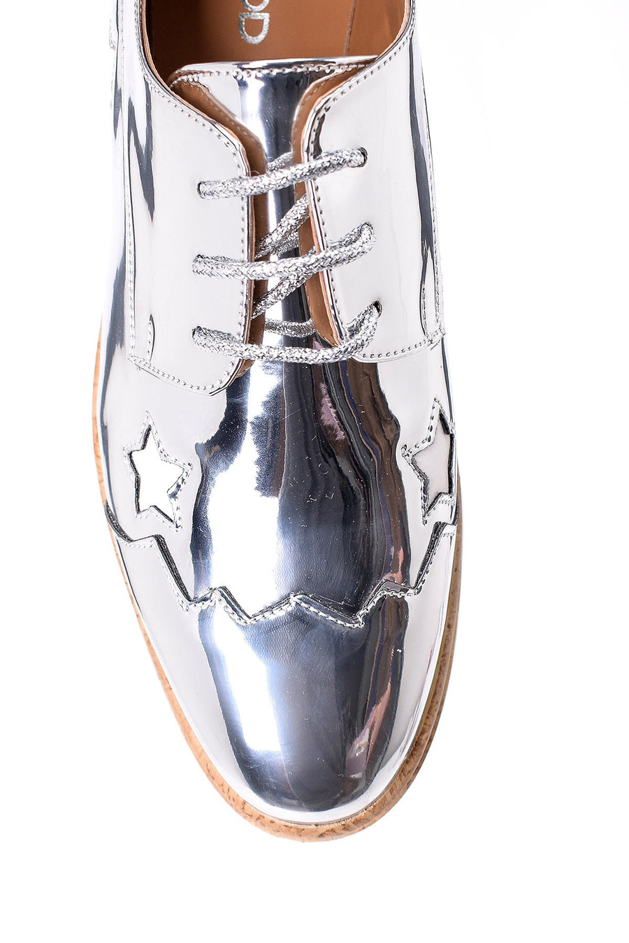 Women's High-Sole Silver Shoes