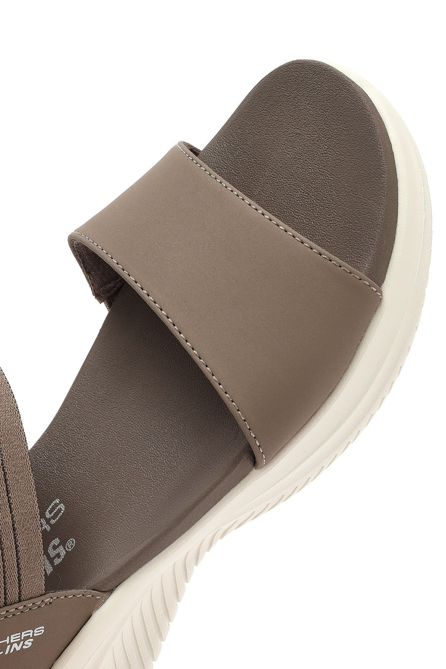 Skechers Kadın Bej Ultra Flex 3.0 - Summerville Kalın Tabanlı Kumaş Sandalet