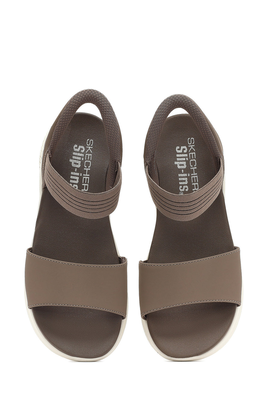 Skechers Kadın Bej Ultra Flex 3.0 - Summerville Kalın Tabanlı Kumaş Sandalet