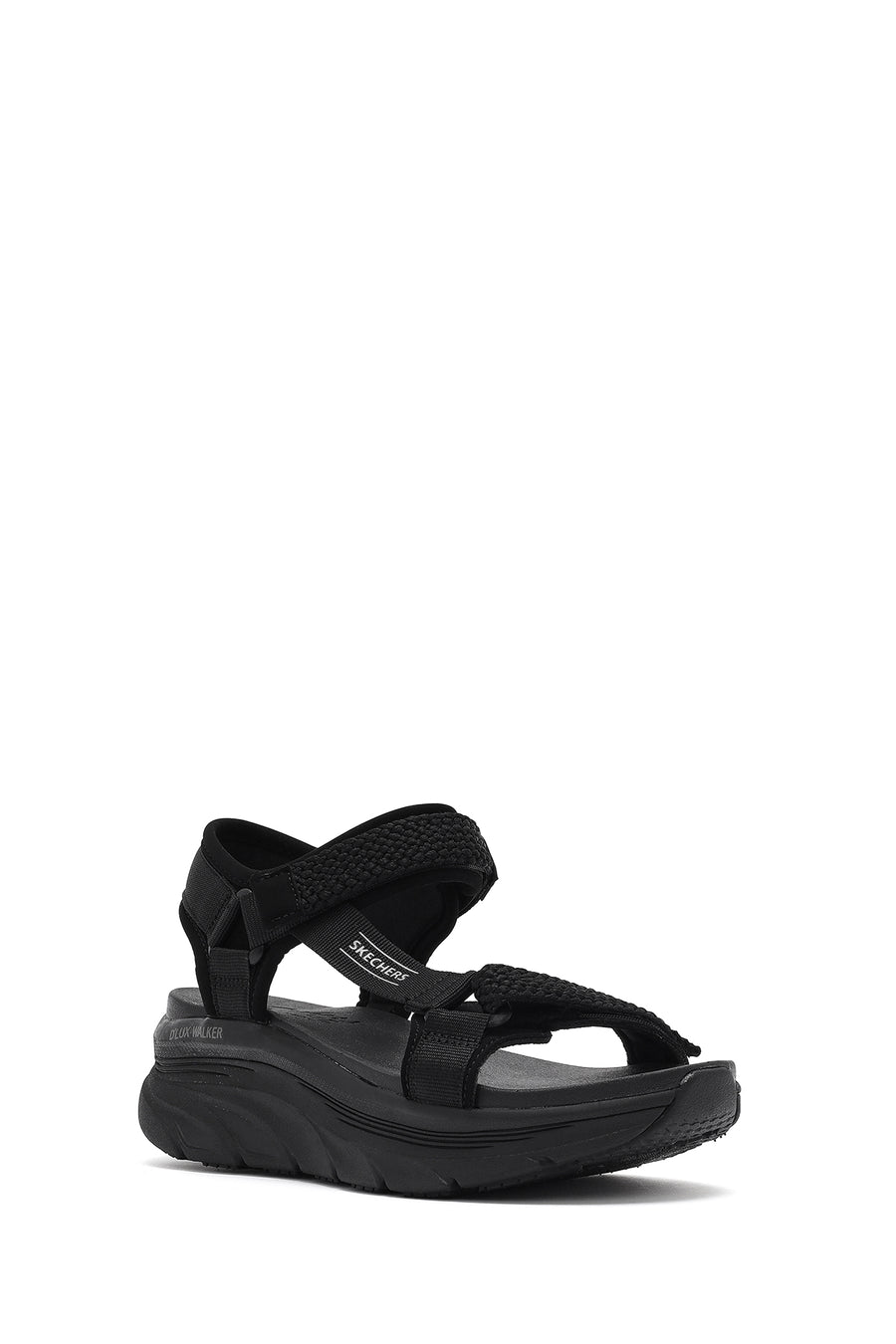 Skechers Kadın Siyah D'lux Walker - Pretty Field Kalın Tabanlı Sandalet