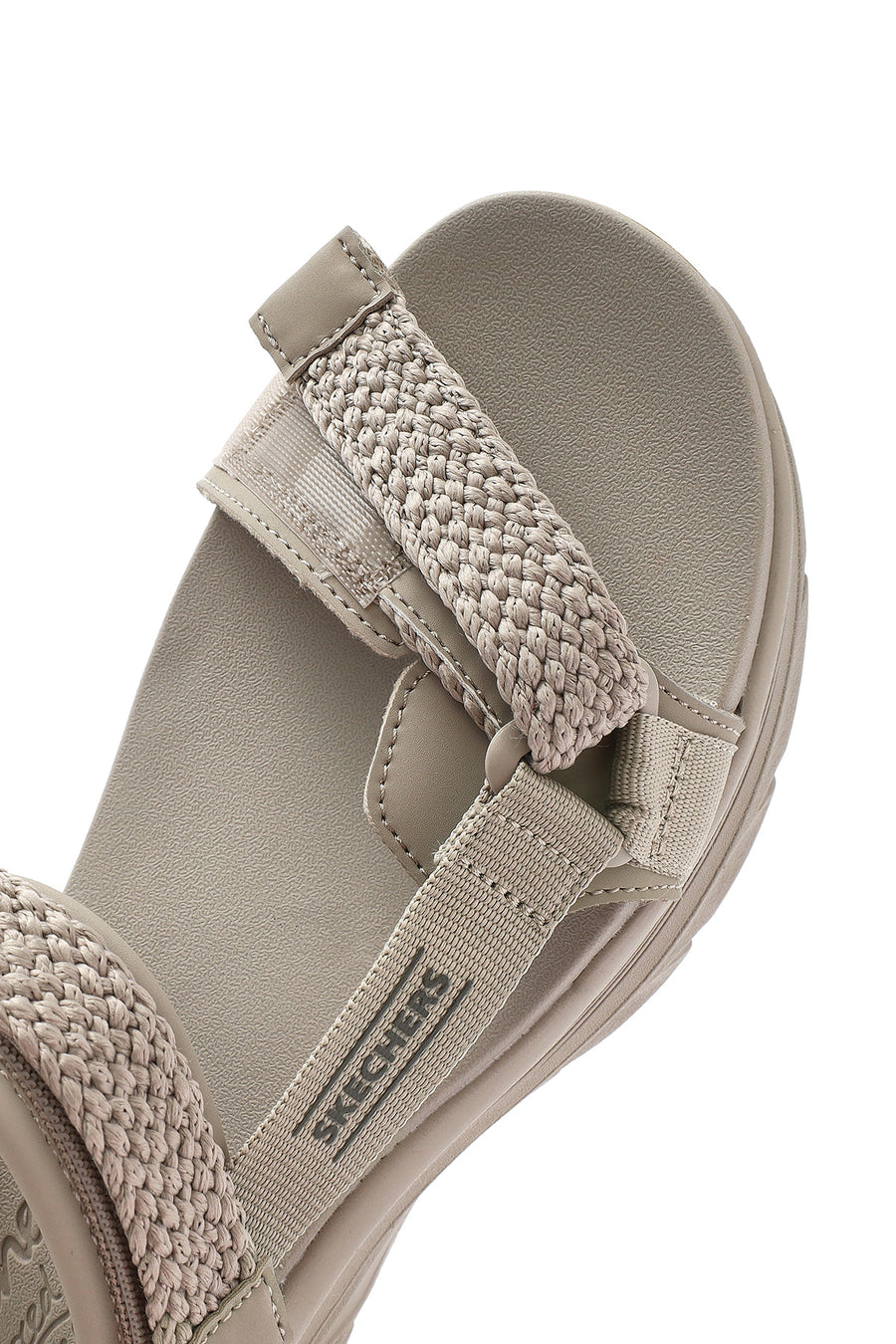 Skechers Kadın Bej D'lux Walker - Pretty Field Kalın Tabanlı Sandalet